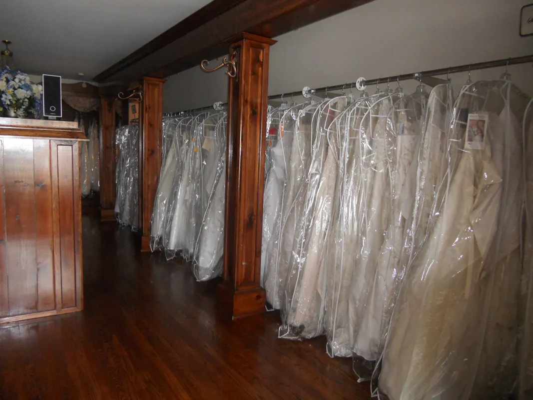 Wall of Bridal Gowns